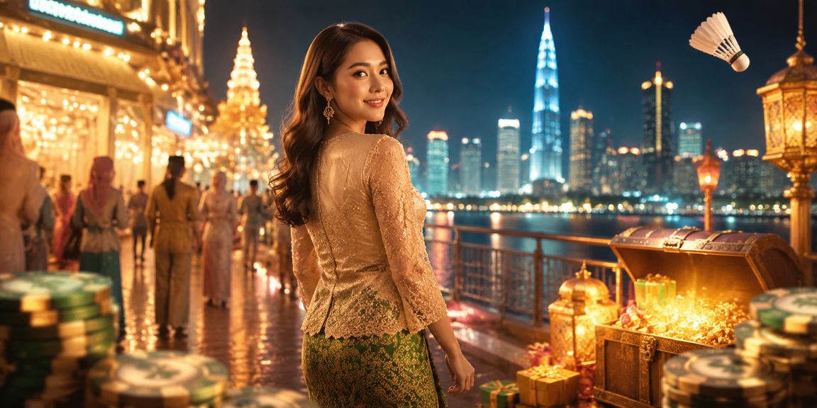 Pengguna Kuala Lumpur memakai pakaian Hari Raya membuat pertaruhan bola sepak dalam talian