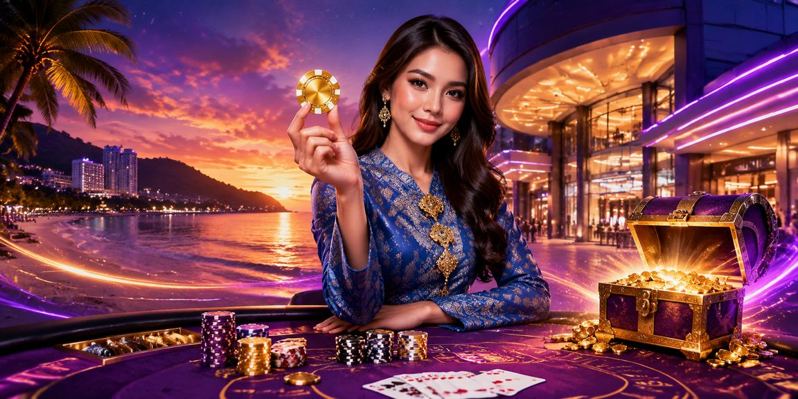 Pengguna Penang berpakaian baju kurung memainkan baccarat dalam talian dengan selamat